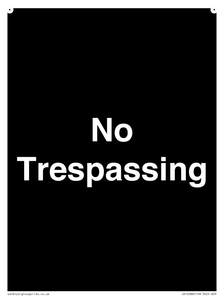 No Trespassing